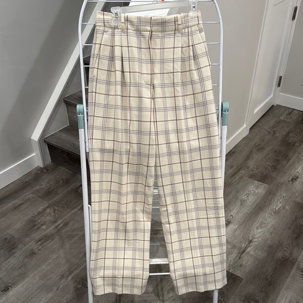 Wilfred Cream and Tan Effortless Pants